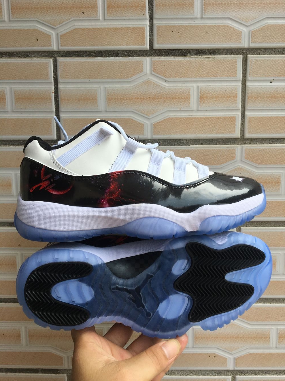 New Air Jordan 11 Universe White Black Red Shoes